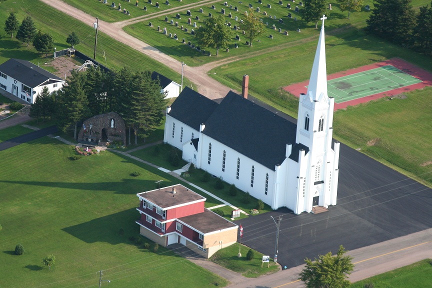 Vue aérienne de l'église