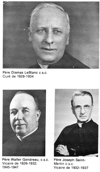Père Dismas LeBlanc et ses vicaires